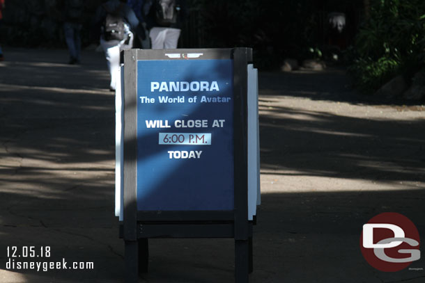 Pandora closes even earlier at 6pm.