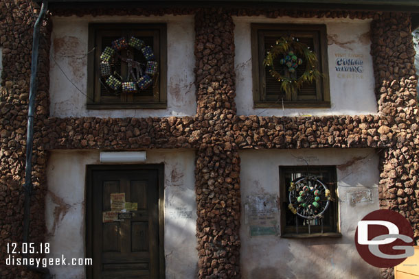 Some Christmas decorations in the village.