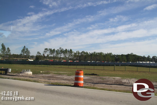 Almost 30 minutes later (9:29) on World Drive and heading for the Magic Kingdom.