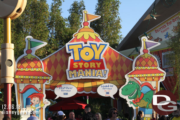 70 minute standby time for Toy Story Mania!