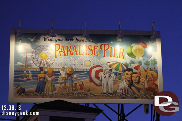 Paradise Pier billboard on Sunset Blvd.