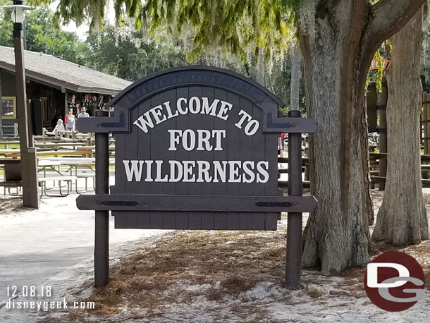 Arrived at Fort Wilderness just before noon.