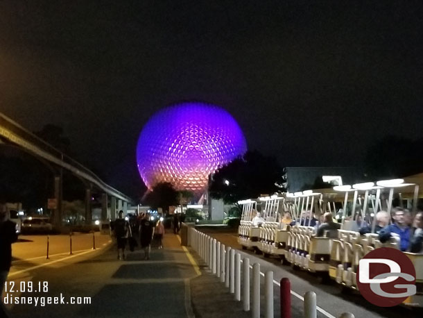 It had been a very long time since I had approached the park from the parking lot (thanks to a friend who drove me from Animal Kingdom to Epcot).