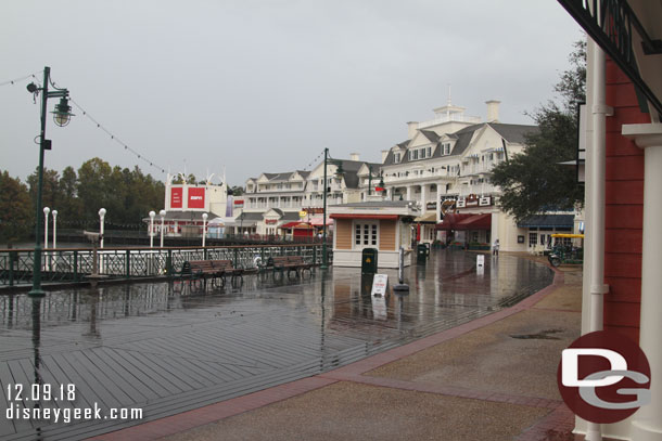 It was very quiet on the Boardwalk with the cold rain.