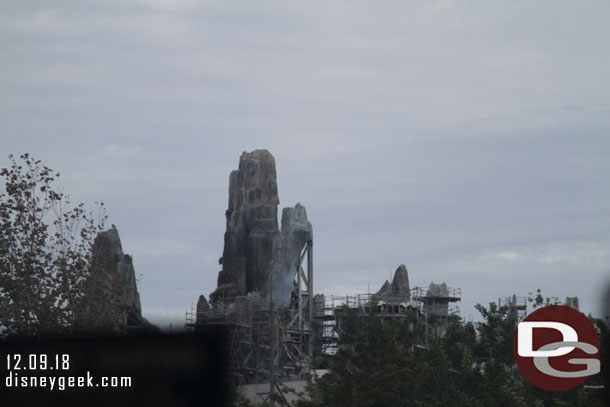 Driving by the backside of Star Wars: Galaxy's Edge on World Drive.  This is more the view I am used to from  Anaheim.