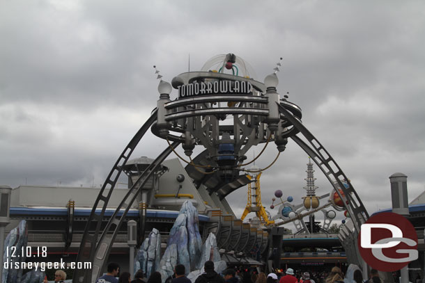 Heading toward Tomorrowland.