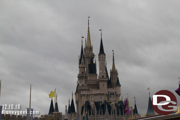 Walking through Fantasyland, the back side of the castle.