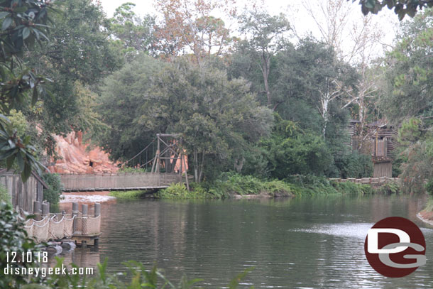 The Rivers of America.  All quiet this morning.