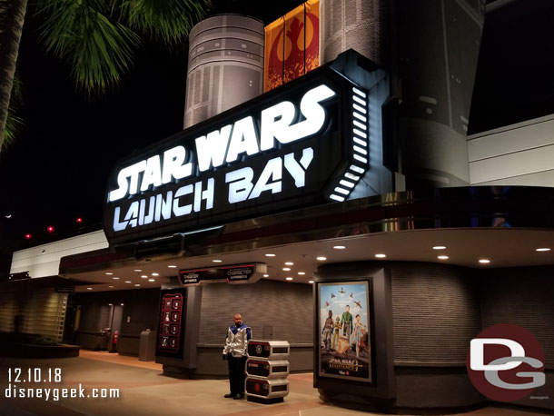 Next up a walk through the Star Wars Launch Bay.