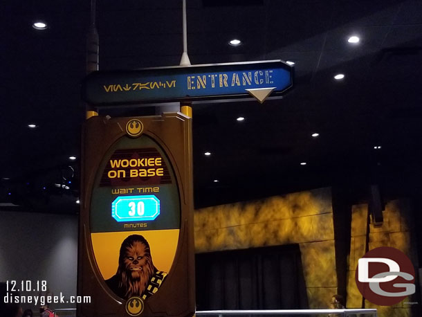 30 minute wait for Chewbacca 