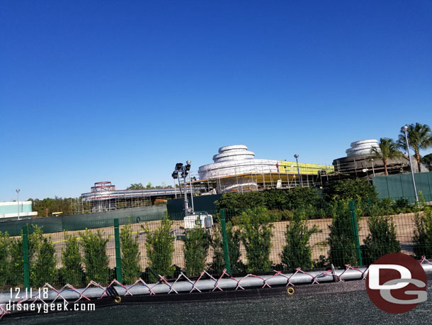 A second set of walls up nearer the construction as they prepare to open the new walkway (it opened a couple days after my trip).