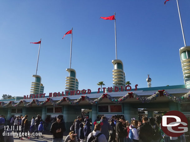 Arriving at Disney's Hollywood Studios.