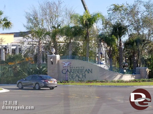 Our bus had one stop at Caribbean Beach Resort before heading to the airport.