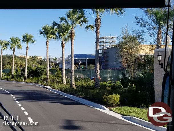 A look at the large Disney Skyliner Station where all three lines will come together.