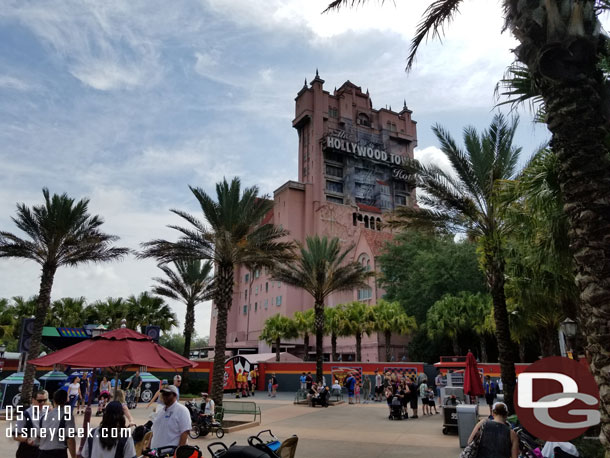 Looking toward Tower of Terror from the queue.