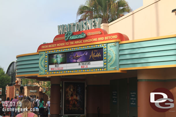 An Aladdin Preview has moved into the Walt Disney Presents theater.
