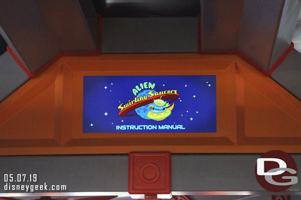 Almost no wait for the Swirling Saucers either. (Total time from queue entry to start of ride was under 5 minutes).
