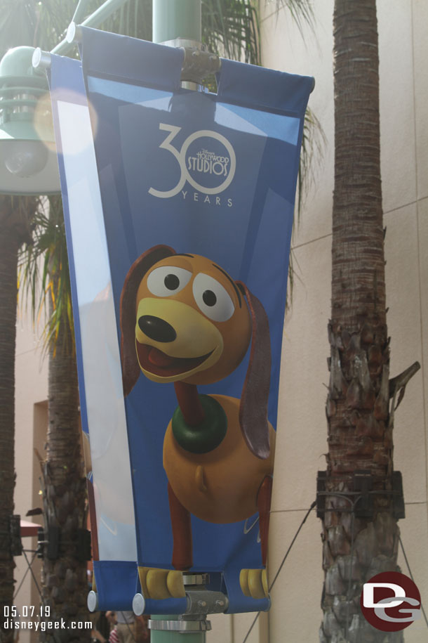 Banners for the park's 30th anniversary