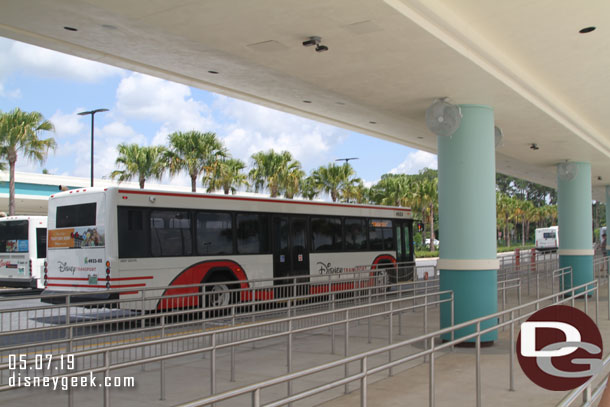 Time to board a bus back to Pop Century (part 2 will feature a look around the room then off the the Magic Kingdom).