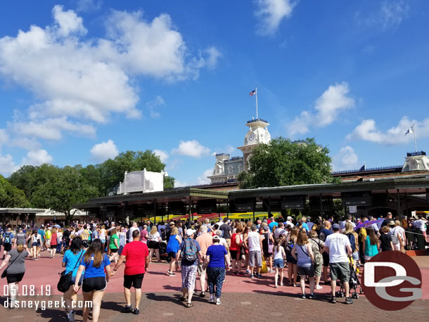 Mild queues at the tap points this morning.