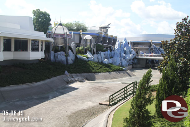 Repainting and other renovation work happening in Tomorrowland.