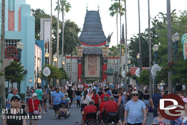 Hollywood Blvd this evening.