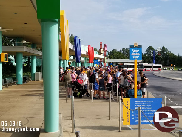 The queue for Animal Kingdom where I am heading is full as expected at 8:50am