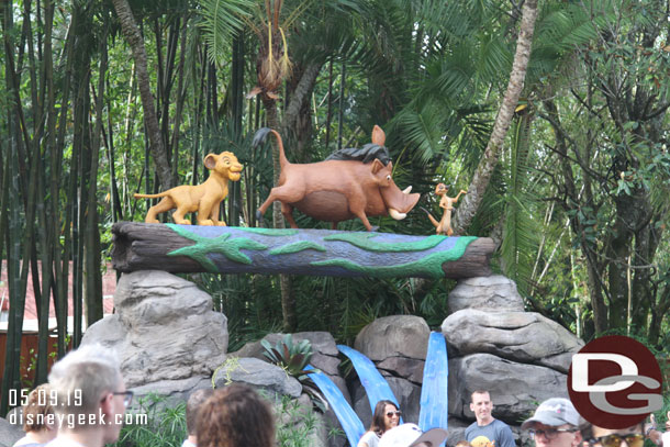 A Lion King photo op on Discovery Island