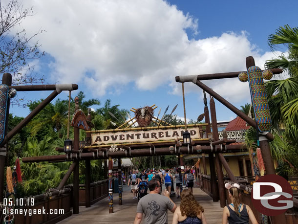 Making my way into Adventureland.