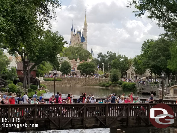 Rivers of America and Cinderella Castle in the distance