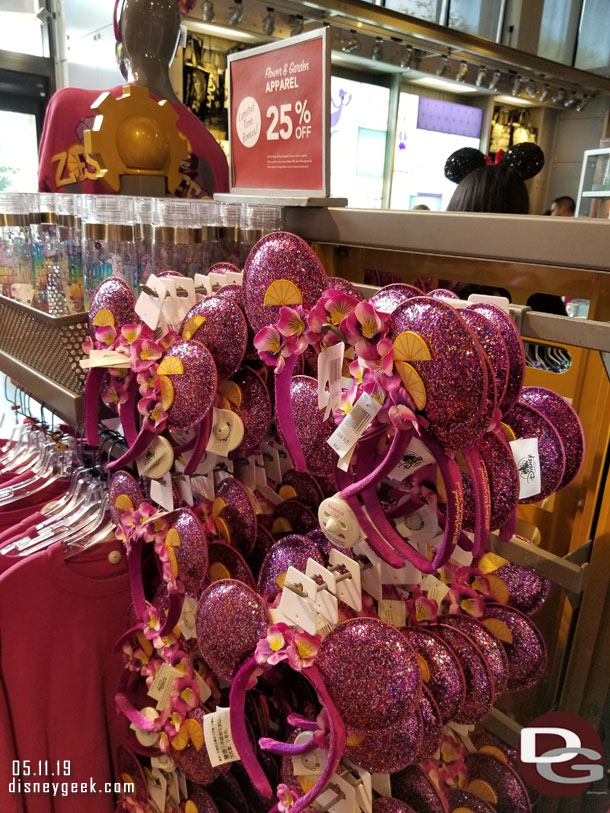 Some Flower and Garden merchandise was on sale in MouseGear.