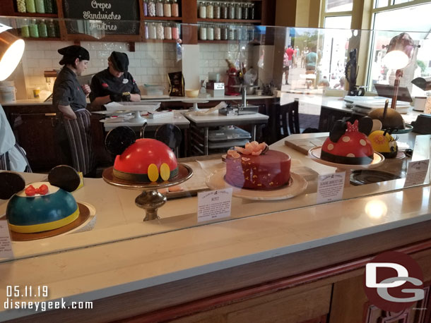 Some of the cakes for sale inside Amorette's Patisserie