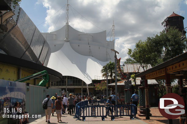 They were setting up for security screening for a House of Blues Concert.  