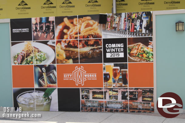 The restaurant on the far corner will be opening after the NBA Experience.