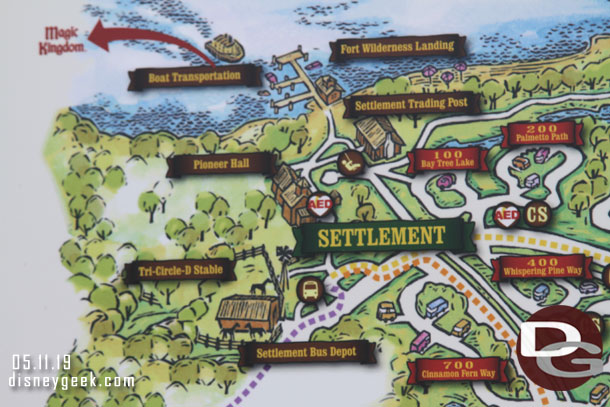 A current map of the Settlement area.  A good portion of this will be removed/altered in the coming months.