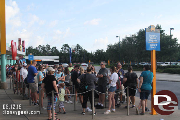 The bus queue for Animal Kingdom was full of course.