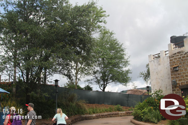 As you walk by the restrooms there is construction on the left.   It has been reported on several sites that this will be where the Club 33 facility is being constructed for Animal Kingdom.