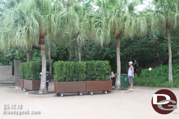 A small area to the right near the Rain Forest entrance has been set up as a smoking section.