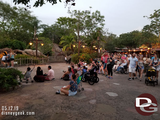 Passed by the Tree of Life and a small crowd had gathered for the Awakenings show at dusk. It was 8:18 (found out it did not start until 8:45)