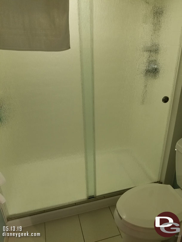 I had not realized it but one room of ours had a full shower the other a bath tub with shower.