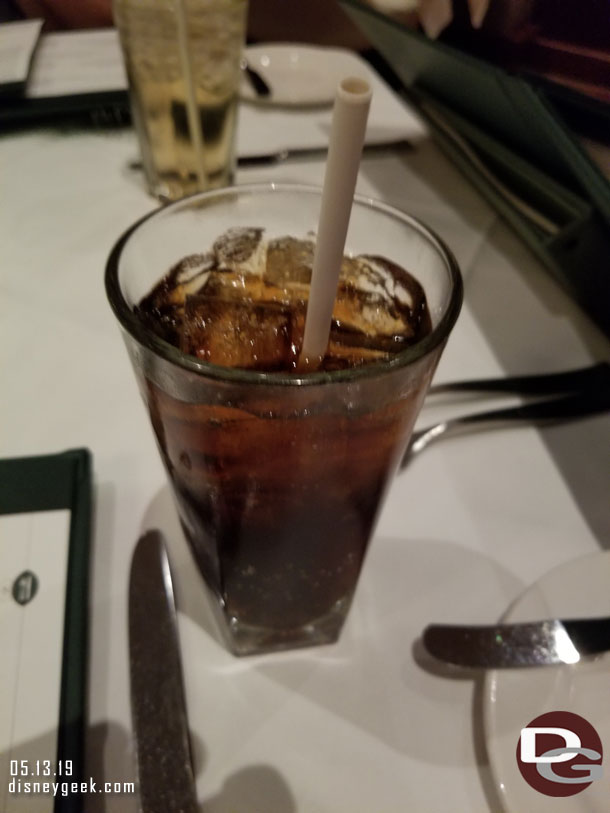 They have paper straws here too.  Also noteworthy fountain drinks are still $3.