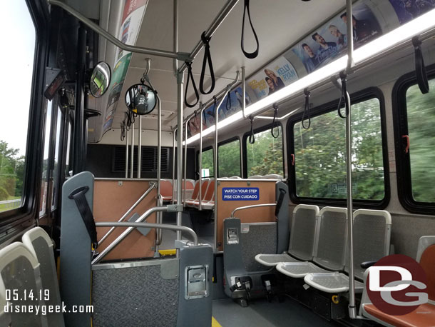 Had the bus to myself for Caribbean Beach Resort (at 12:04pm)