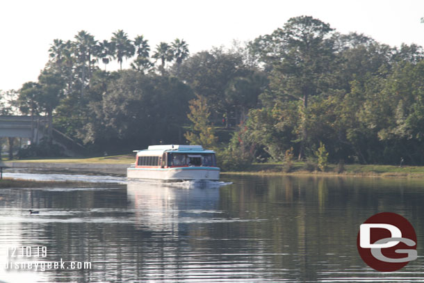 Choose to walk since it was a nice morning.  A Friendship boat returning from the park.