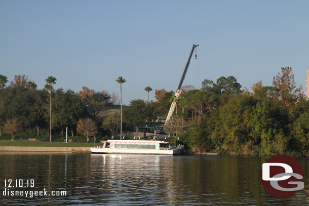 Some work going on beyond the Friendship dock at the studios.   Hard to tell what though.