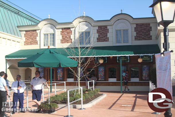 New ticket windows at the International Gateway are now part of the main building.  