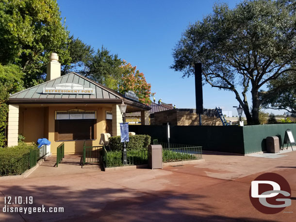 Next to the Refreshment Port the old restrooms were rmoved and a new Starbucks is being installed and beyond it new/larger restrooms.