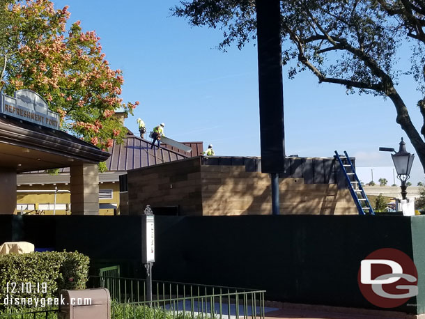 A closer look at the side of the Starbucks.