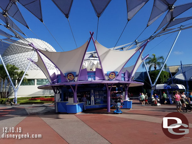 Pins have been related but the kiosk is still in use to sell other merchandise for a few more weeks.