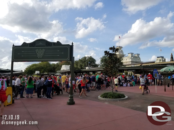 Had to push my way through the crowds waiting for this evening Christmas Party to find a regular tap point and enter the park.