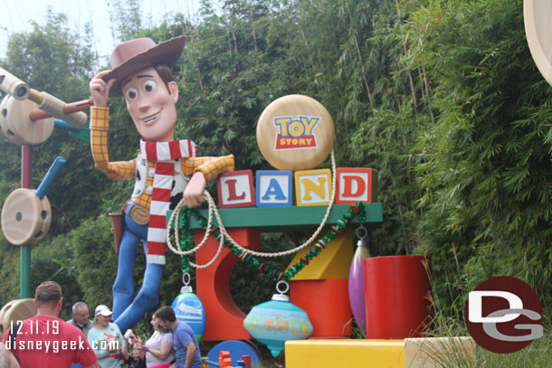 Arriving at Toy Story Land.